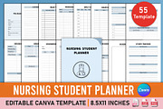 Nursing Student Planner Canva, a Stationery Template by Mustafiz (Thumbnail 1 of 4)