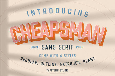 Cheapsman Sans Serif Display, a Sans Serif Font by Typetemp Studio