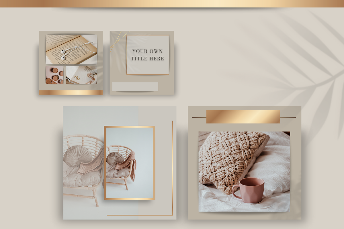 Beige Instagram Templates for Canva, a Social Media Template by Innova Studio (Photo 4 of 9)
