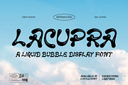Lacupra - Liquid Bubble Display Font, a Sans Serif Font by Drizy (Thumbnail 1 of 10)