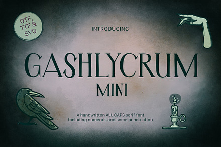 Gashlycrum Mini, a Handwritten Font by idahayart