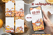 Baking & Tea Cartoon Illustration, an Object Graphic by XiuKab (Thumbnail 8 of 9)