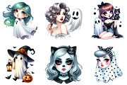 Pin-Up Ghost Girl Clipart, an Illustration by DreamArtGraphic (Thumbnail 2 of 5)