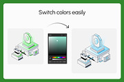 70 Fintech & Blockchain Isometric, a Technology Illustration by Brickclay (Thumbnail 6 of 12)