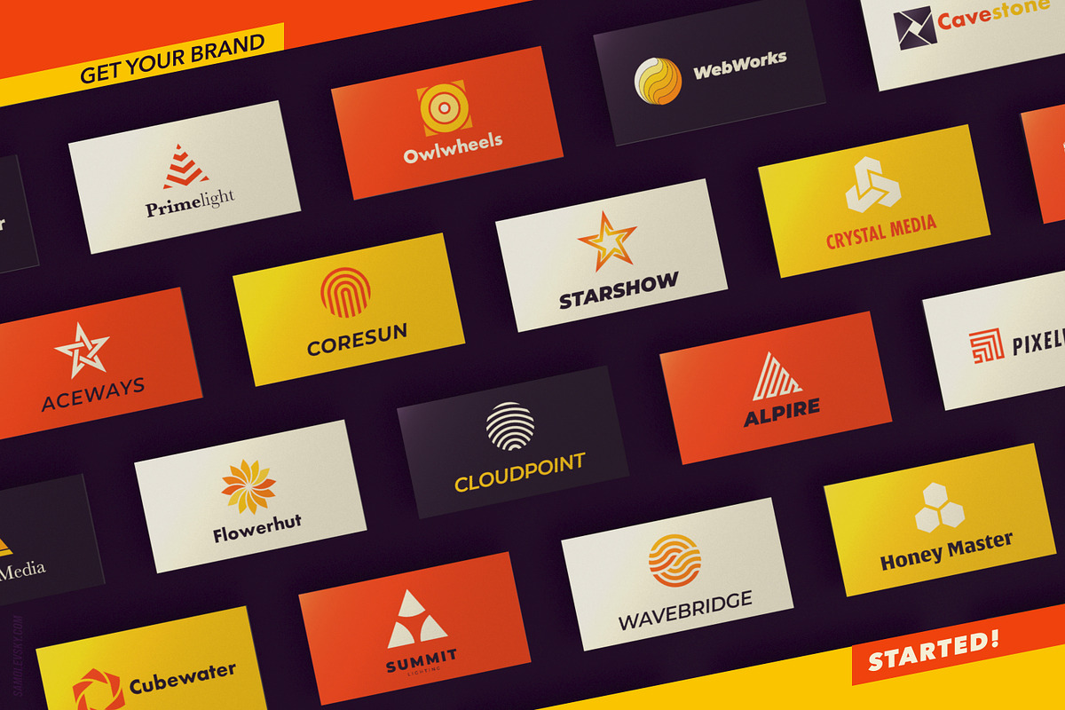 96 Logo Marks & Geometric Shapes, a Branding & Logo Template by Samolevsky (Photo 24 of 24)