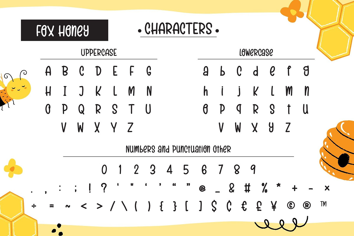 Fox Honey & Fox Honey Outline Fonts, a Handwritten Font by Fox7 By Rattana (Photo 8 of 12)