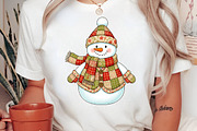 Patchwork Snowman png, Merry Christm, an Illustration by Libby Wishes (Thumbnail 2 of 8)