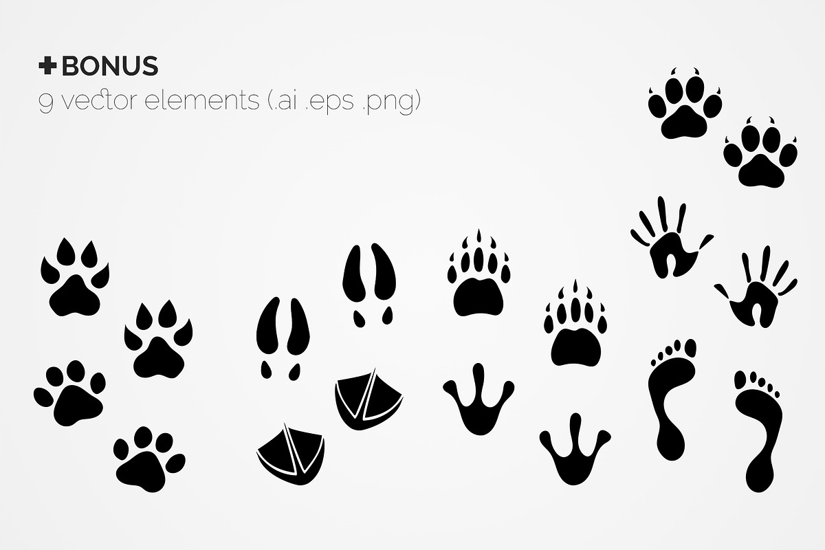 Paw Prints Seamless Patterns, a Pattern Graphic by 3Y_Design (Photo 3 of 7)