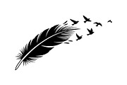 Boho Feather Silhouette Vector, an Object Graphic by jahid234 (Thumbnail 32 of 51)