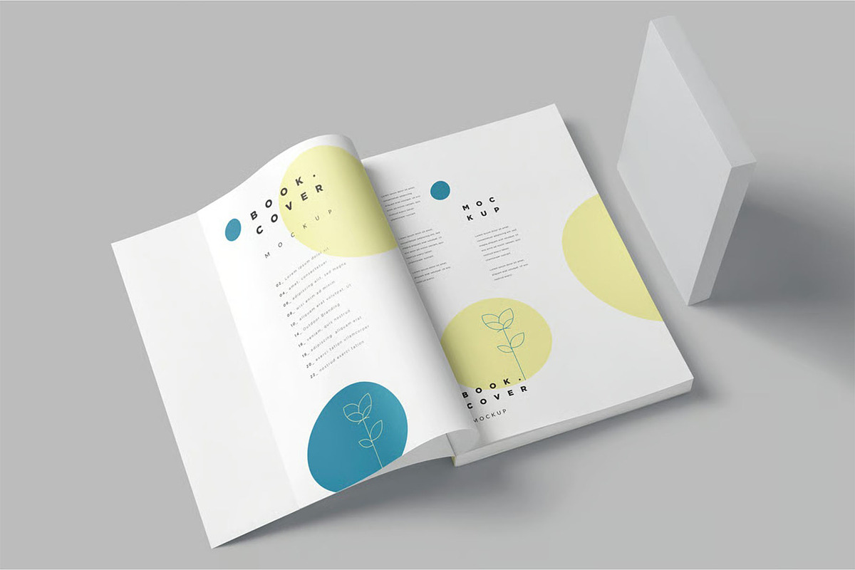 A4 A5 A6 Soft Cover Book Mockup, an Advertising Mockup by megostudi0 (Photo 1 of 2)