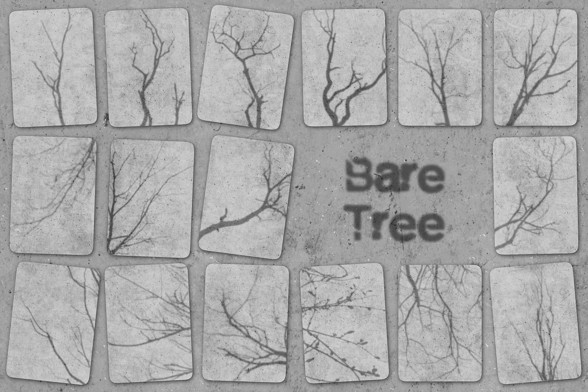 Tree shadow overlay stamps Procreate, a Brush Add-On by TheWhiteCatLab (Photo 2 of 9)