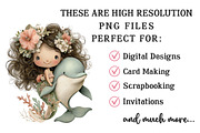 Whimsical Summer Mermaid Clipart, an Illustration by OK Design (Thumbnail 5 of 6)
