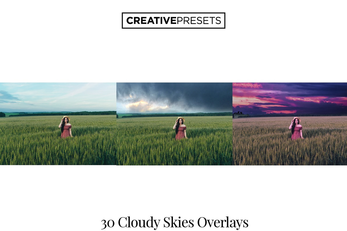 30 Cloudy Sky Overlays, a Layer Style Add-On by CreativePresets.com (Photo 7 of 9)