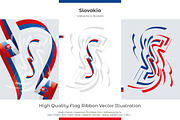 Slovakia flag ribbon vector, a Templates & Theme by Simbos (Thumbnail 1 of 9)