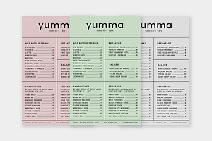 Yumma Menu Design Template