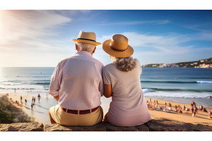 An elderly couple sitting by the, a Nature Photo by Igor Tichonow