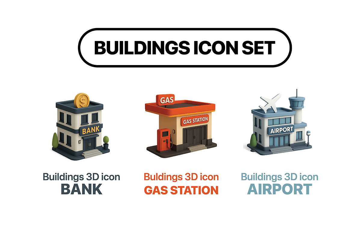 Building 3D Icons set, an Icon by Iwanistic (Photo 5 of 6)
