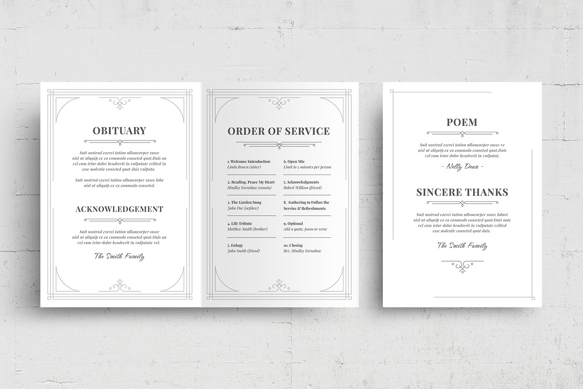 Contemporary Funeral Service Program, a Flyer Template by BrandPacks (Photo 8 of 8)
