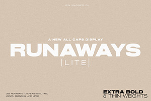 Runaways Lite Two-Weight Logo Sans