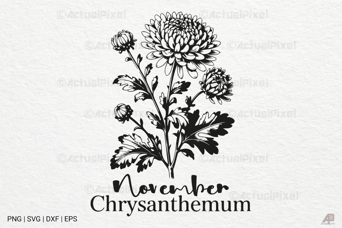 Birth Month Flowers SVG PNG Bundle, an Illustration by Actual Pixel (Photo 12 of 24)