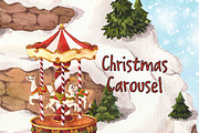 Watercolor Christmas Village, an Illustration by Whimseez (Thumbnail 5 of 5)