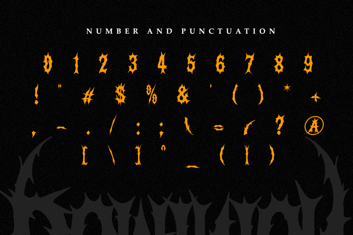 Vortex Dominion - Death Metal Font, a Blackletter Font by Masyafi Studio (Photo 6 of 9)
