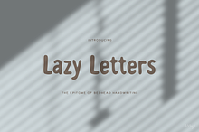 Lazy Letters — Bedhead Handwriting