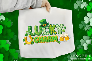 Crochet LUCKY St. Patrick's Day PNG, an Illustration by Canvas Craft