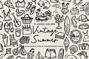 Vintage Summer Clipart, Beach Set, an Object Illustration by The October Creative (Thumbnail 1 of 6)