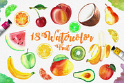 Watercolor Summer Design Set, an Illustration by Free-PSD-Templates (Thumbnail 5 of 7)
