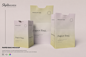 Paper Bags Mockup, a Packaging Mockup by skybluecreative