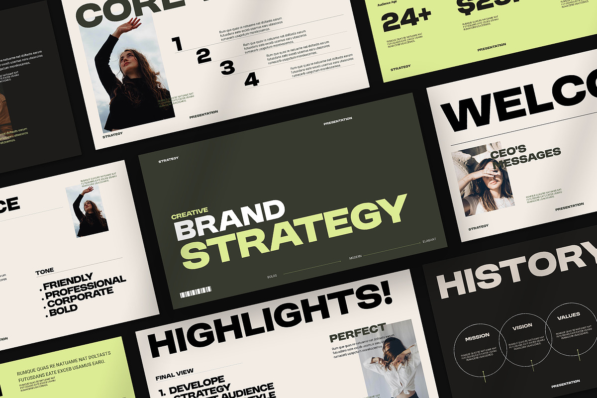 Brand Strategy Presentation Template, a Presentation Template by Oriofix (Photo 3 of 9)