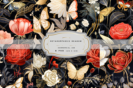 METAMORPHOSIS MEADOW. Seamless Pack
