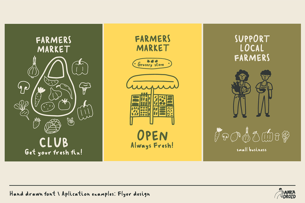 Farmers Market, a Handwritten Font by AnkaDrozd (Photo 9 of 10)