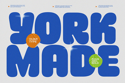 Yorkmade - Rounded Bold Font, a Sans Serif Font by limitype