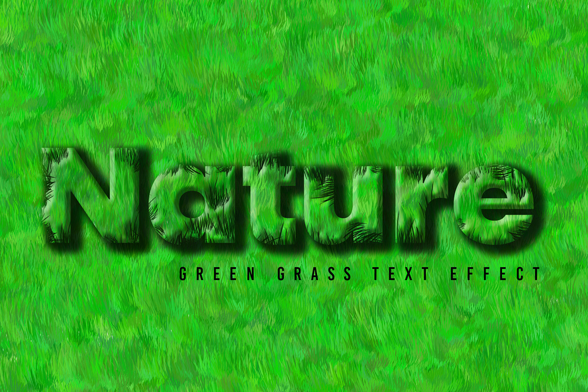 Green Grass Text Effect Template, a Layer Style Add-On by CreativeShaper (Photo 1 of 2)