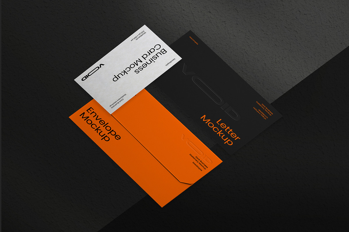 VOID Dark Stationery Mockup Bundle, a Product Mockup by Mocktopia (Photo 7 of 8)