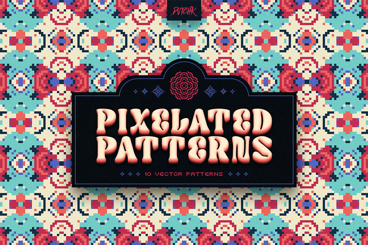 Pixel Mosaic Patterns | Vol. 09, a Pattern Graphic by dvtchk (Photo 4 of 10)