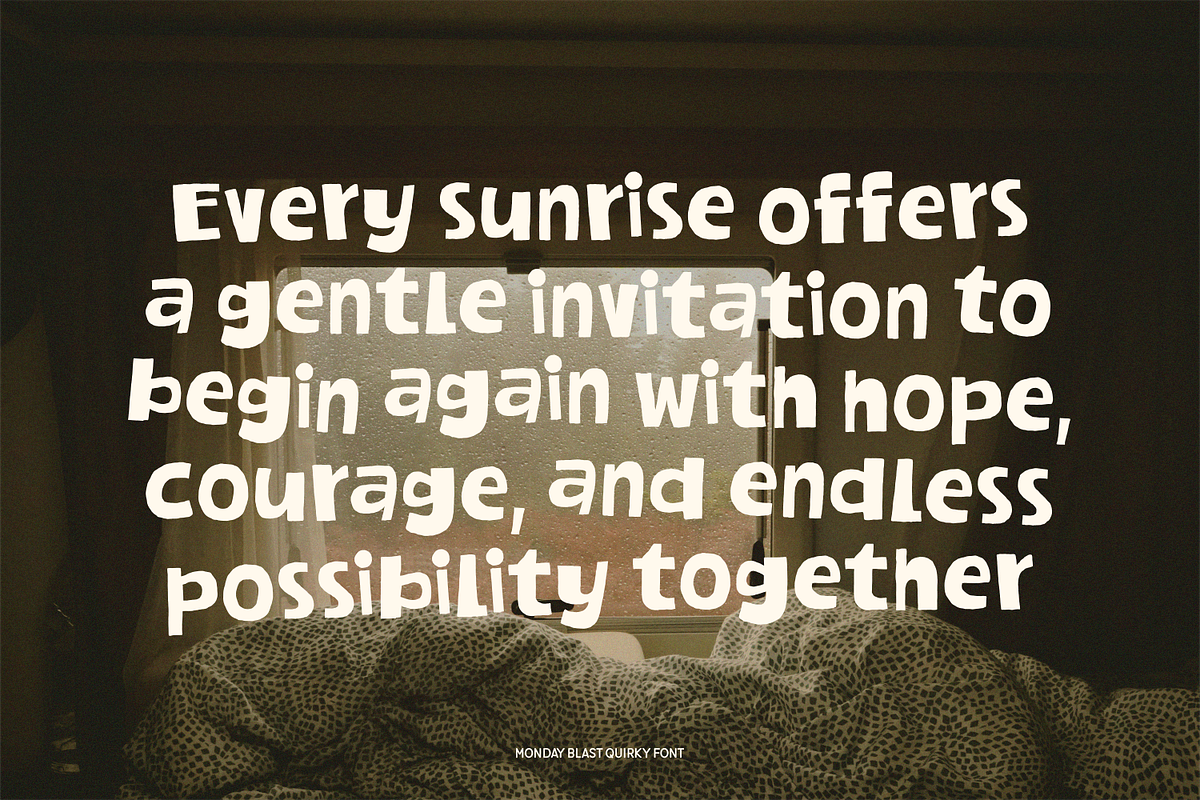 Monday Blast - Quirky Block Font, a Sans Serif Font by Lalalope (Photo 7 of 10)