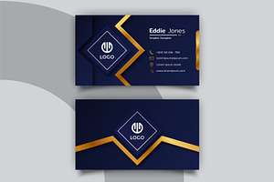 Luxury golden business card design, a Business Card Template by nicemorning
