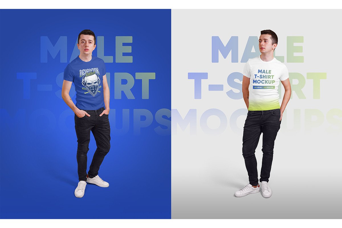 Male T-Shirt PSD Mockups Vol3, a Shirt Mockup by Hi, Mock-Up! (Photo 7 of 10)