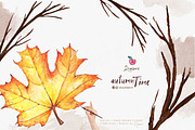 Watercolor Fall forest, squirrel 008, an Illustration by Drawberx (Thumbnail 4 of 8)