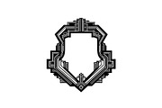 Art Deco Shield Frame SVG Bundle, an Illustration by Creativeshirt (Thumbnail 14 of 31)