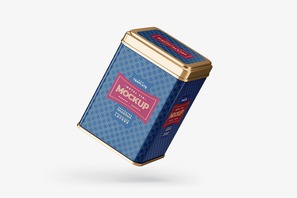 Square Tin Can Mockup Set, a Cups & Container Mockup by Deeplab (Photo 4 of 16)