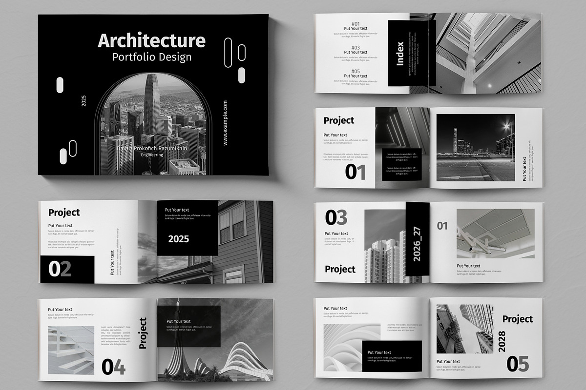 Architecture Portfolio Layout, a Brochure Template by ContestDesign (Photo 1 of 5)