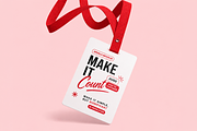 Conference Badge Mockup, an Advertising Mockup by Custom.scene (Thumbnail 2 of 3)