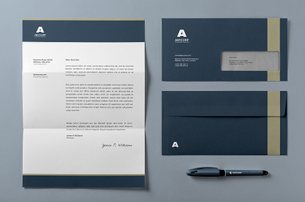 2 A4 Letterhead & DL Envelop Mockups