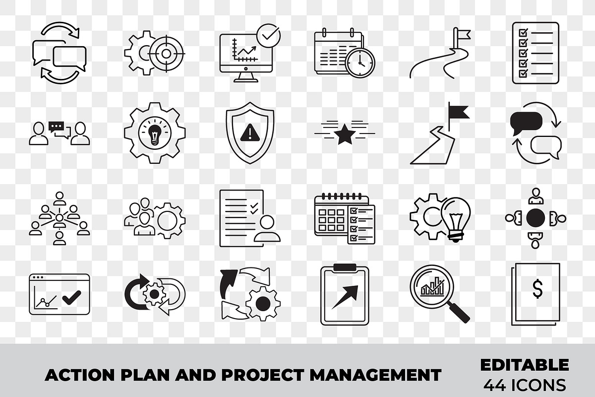 Action Plan Project Management icon, an Outline Icon by Unique Design Team (Photo 2 of 3)