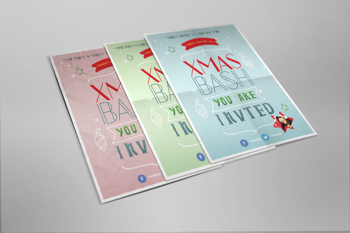 Christmas Invite Flyer, a Flyer Template by SPACECAKE (Photo 5 of 5)