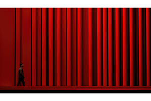 color line red background ai, an Abstract Photo by pikepicture